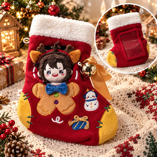Holiday Stocking Doll Outfit & Tree Ornament for 10cm Dolls 🧦✨