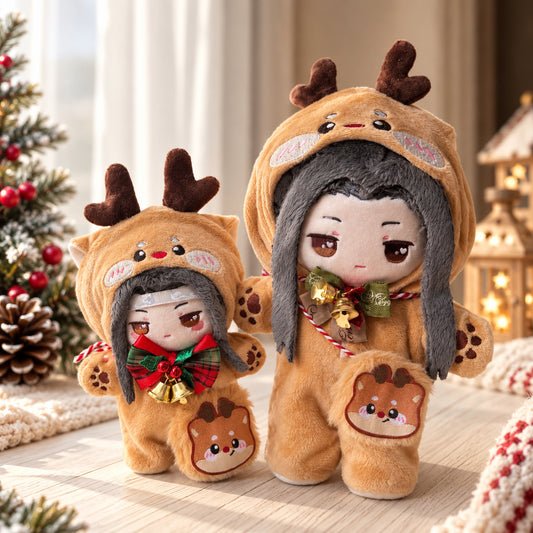 Holiday Reindeer Outfit Set for 10cm & 20cm Dolls 🎄🦌