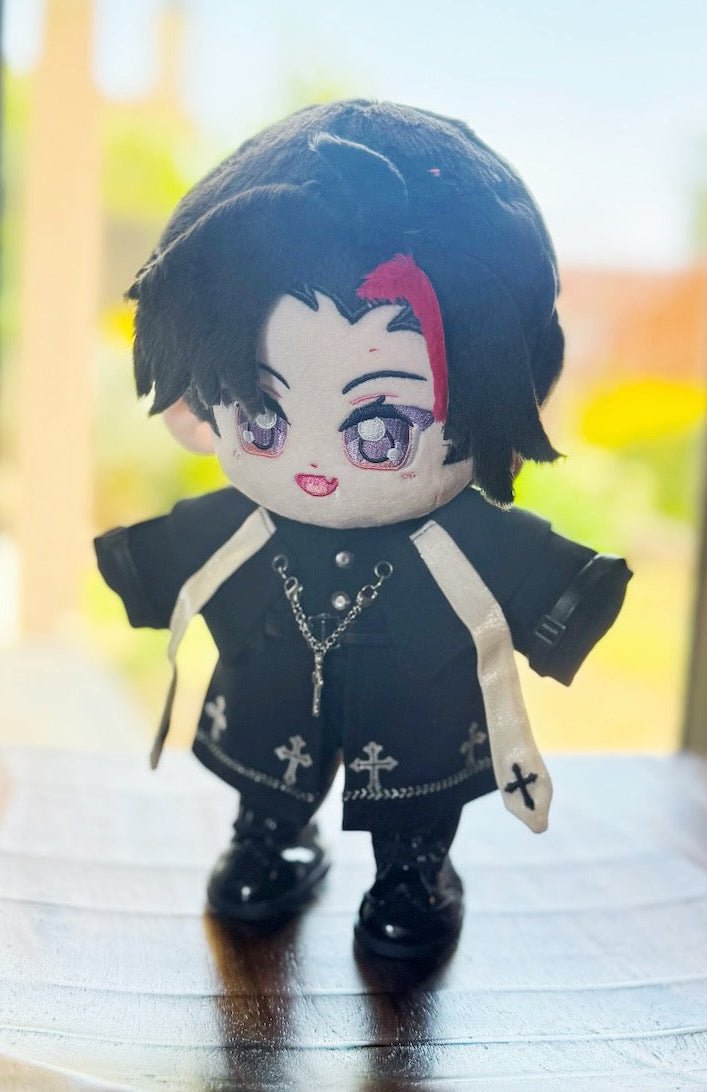 20cm Doll Black Priest Outfit – Classic Fantasy Cleric Clothing Set - Baobaooo Candy House