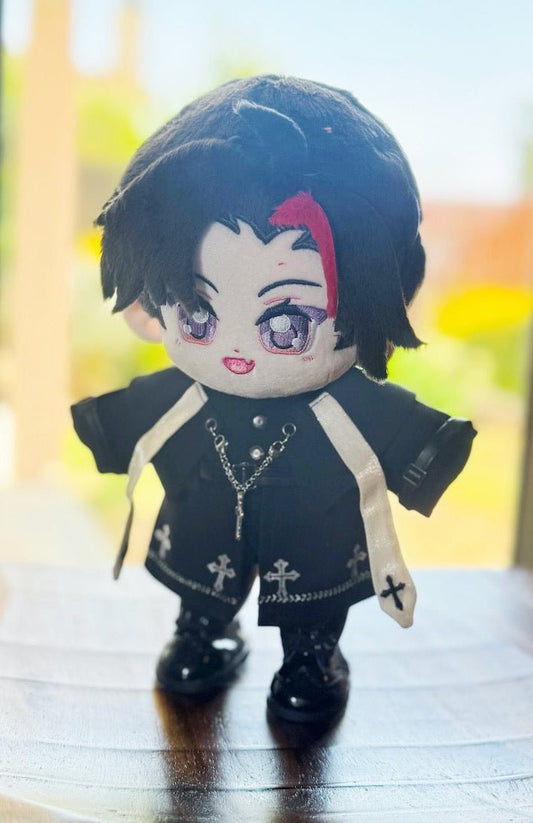 20cm Doll Black Priest Outfit – Classic Fantasy Cleric Clothing Set - Baobaooo Candy House