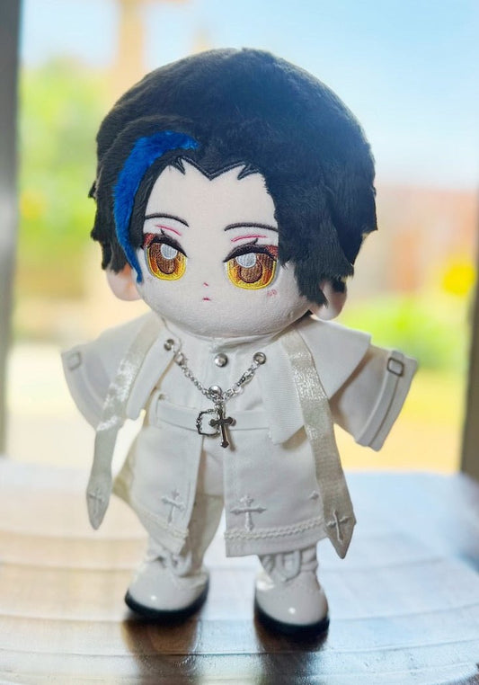 20cm Doll White Priest Outfit – Elegant Fantasy Cleric Clothing Set - Baobaooo Candy House
