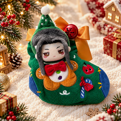 Holiday Stocking Doll Outfit & Tree Ornament for 10cm Dolls 🧦✨