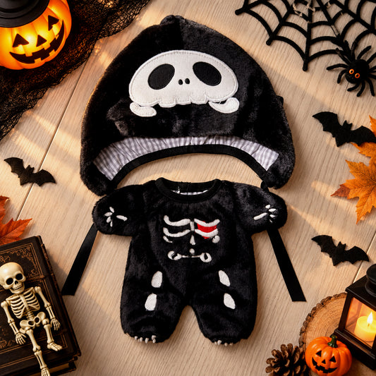 Cute Glow-in-the-Dark Skeleton Outfit for 20cm Dolls 💀✨
