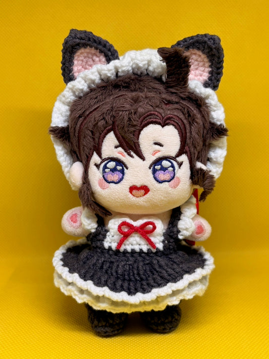 [@syusiaojie] 10cm Handmade Knit Maid Dress Set – Cat & Bunny 🐱🐰🎀