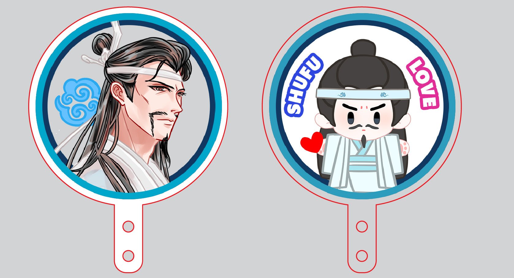 Acrylic Mini Uchiwa Cheer Fan for 10cm & 20cm Dolls - Baobaooo Candy House