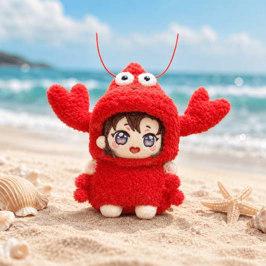 Cute Lobster Knit Outfit for 10cm Dolls – Summer Beach Style 🦞 - Baobaooo Candy House