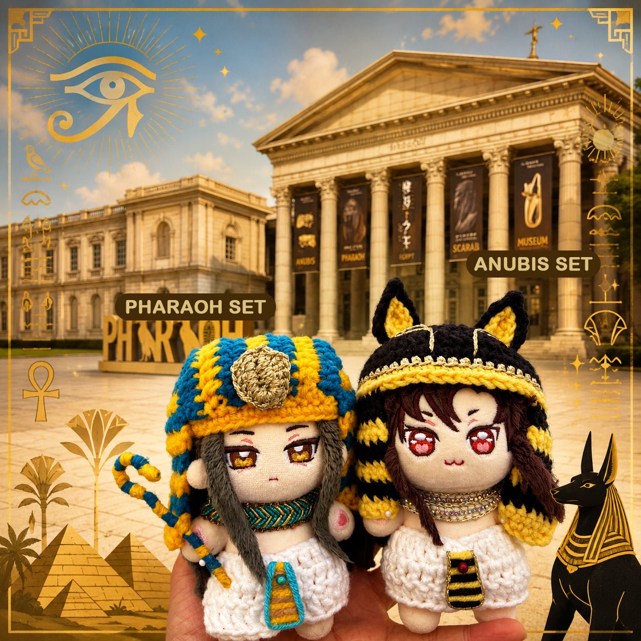 🏺 Egyptian Knit Doll Outfit Set | 5cm & 10cm Dolls | Limited Pre-Order - Baobaooo Candy House