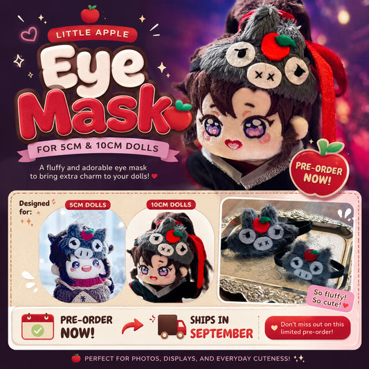 Little Apple Eye Mask – 5cm & 10cm Doll Pre-Order 🍎