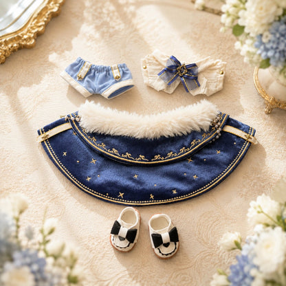 Luxurious Ornate Cape Outfit Set for 10cm Dolls – Elegant and Dramatic! - Baobaooo Candy House