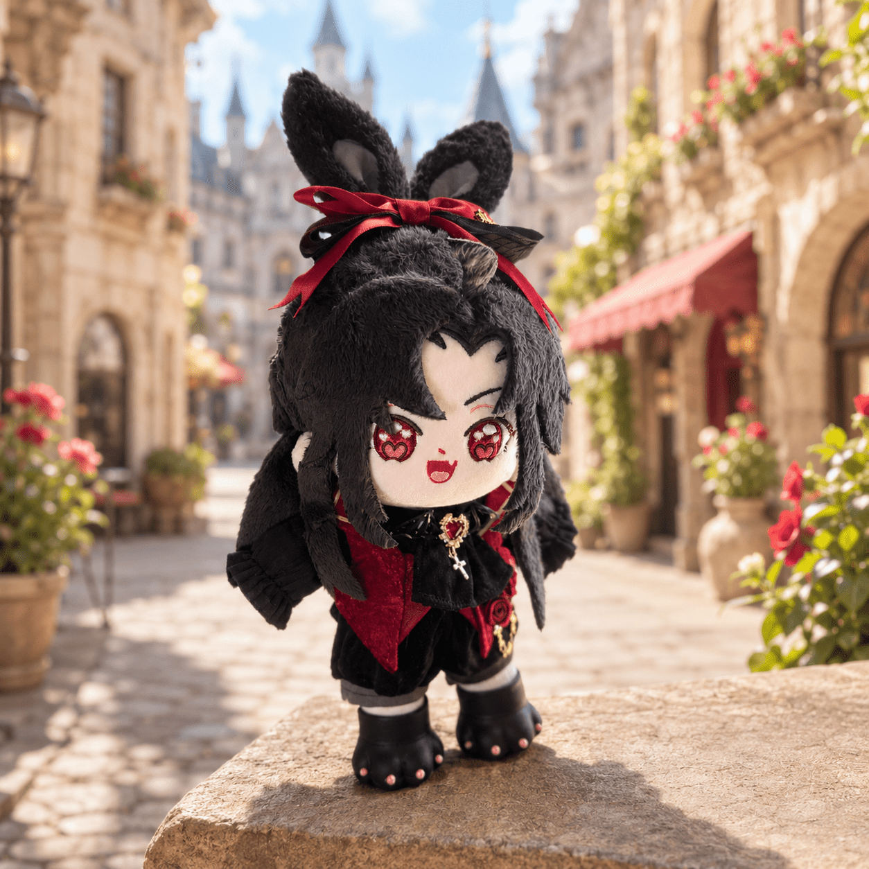 Red Bunny Suit Outfit Set for 20cm Dolls 🐰❤️ - Baobaooo Candy House